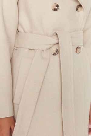 Belted Oversize Button Detailed Cachet Coat