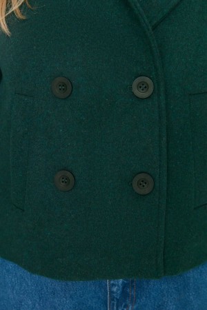 Front Buttoned Short Cachet Coat