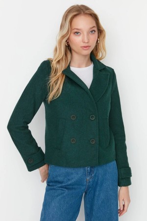 Front Buttoned Short Cachet Coat