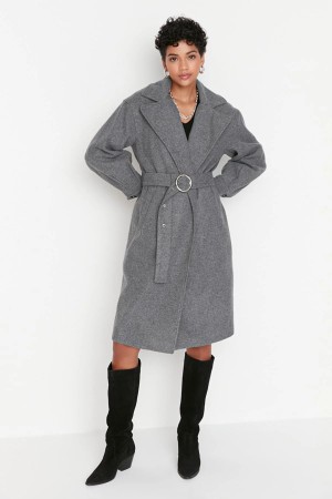 Ring Buckle Long Coat