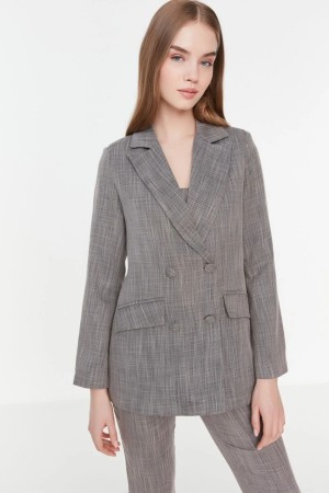 Blazer Jacket in Brown