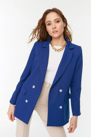 Button Detailed Blazer Jacket