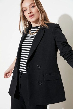 Button Detailed Blazer Jacket