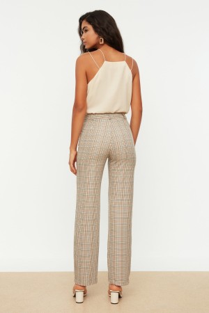 Beige High Waist Pant